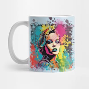 Retro Pop Art Cyberpunk Girl Mug